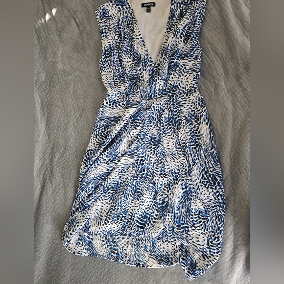 Express Blue & White Dress - Women's Size XS - Picture 1 of 3
